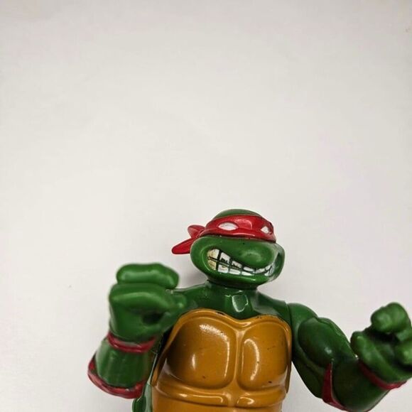 Vintage 1988 Teenage Mutant Ninja Turtles Raphael figure Hard head Playmates - Picture 3 of 8